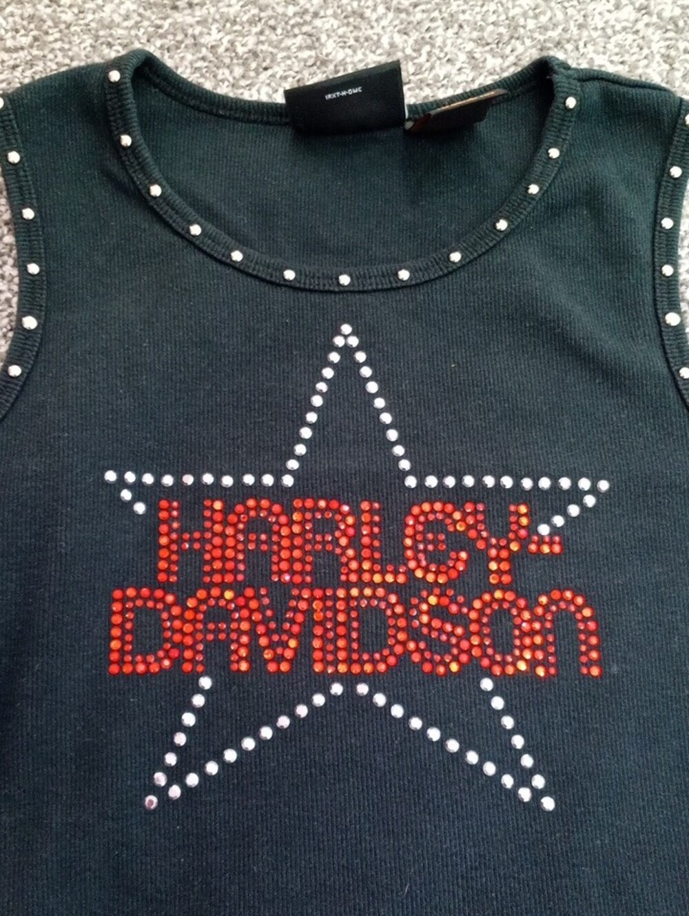 Harley-Davidson Girls' Black Studded Logo Tank Top - Picture 3 of 4